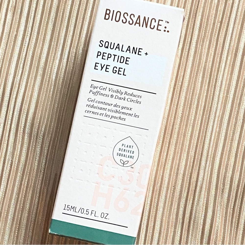 Biossance Squalane + Peptide Eye Gel - full size 0.5oz